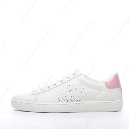 Billige Sko Gucci ACE Interlocking G ‘Hvid Pink’ 598527-AYO70-9076