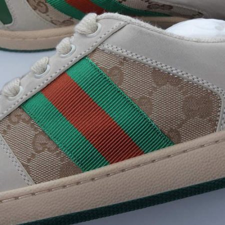 Billige Sko Gucci Screener GG Canvas ‘Grøn Rød’ 546551-9Y920-9666