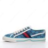 Billige Sko Gucci Tennis 1977 Denim GG Print ‘Blå Hvid’