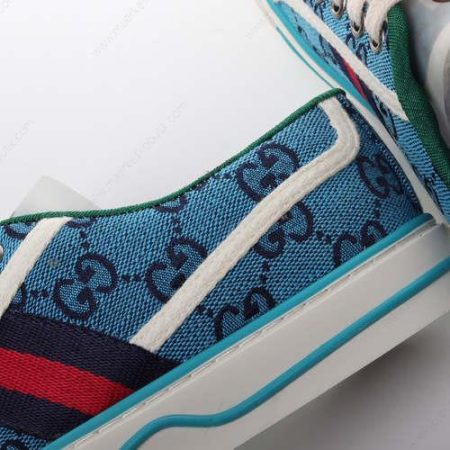 Billige Sko Gucci Tennis 1977 Denim GG Print ‘Blå Hvid’