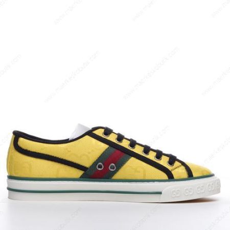 Billige Sko Gucci Tennis 1977 ECONYL GG Print ‘Gul’