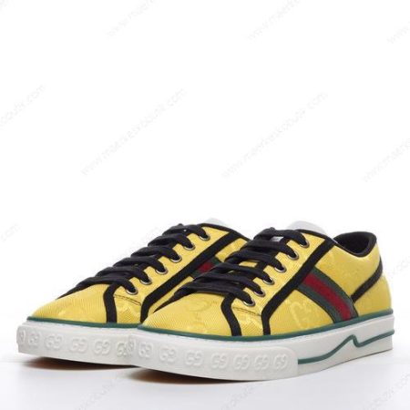 Billige Sko Gucci Tennis 1977 ECONYL GG Print ‘Gul’