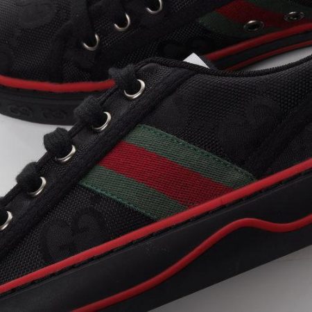 Billige Sko Gucci Tennis 1977 ‘Sort Rød’ 606111-GZO30-1094