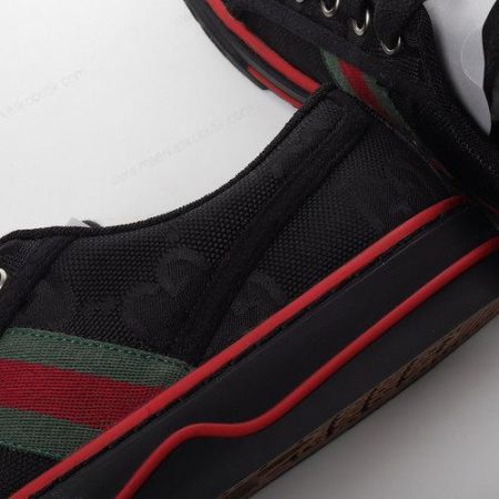 Billige Sko Gucci Tennis 1977 ‘Sort Rød’ 606111-GZO30-1094