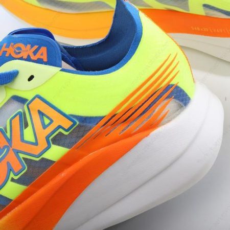 Billige Sko HOKA ONE ONE U ROCKET X 2 ‘Grøn Blå Orange’