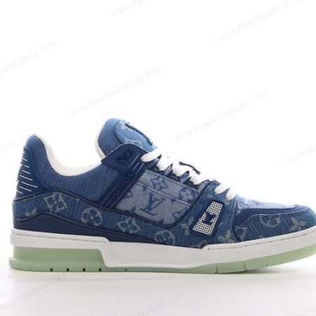 Billige Sko LOUIS VUITTON Trainer ‘Blå Hvid’ 1A8MG3