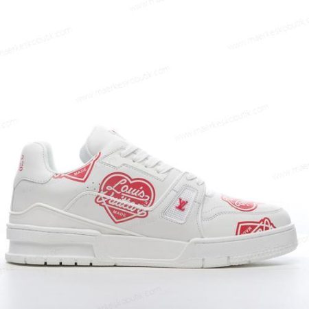 Billige Sko LOUIS VUITTON Trainer x Nigo LV MADE ‘Hvid Rød’ BM9U4PPC01