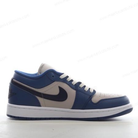 Billige Sko Nike Air Jordan 1 Low ‘Blå Grå Hvid’ 553558-412