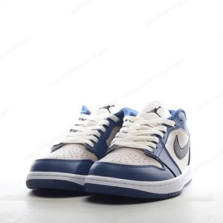 Billige Sko Nike Air Jordan 1 Low ‘Blå Grå Hvid’ 553558-412