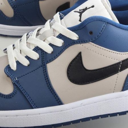 Billige Sko Nike Air Jordan 1 Low ‘Blå Grå Hvid’ 553558-412