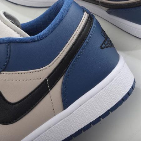 Billige Sko Nike Air Jordan 1 Low ‘Blå Grå Hvid’ 553558-412