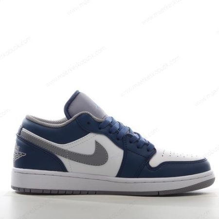 Billige Sko Nike Air Jordan 1 Low ‘Blå Grå Hvid’ 553560-412