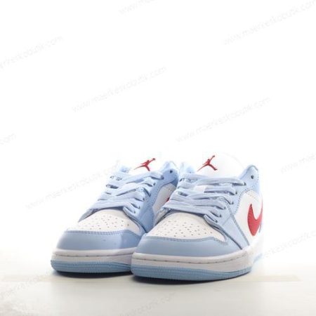 Billige Sko Nike Air Jordan 1 Low ‘Blå Grå Hvid Rød’ DC0774-164