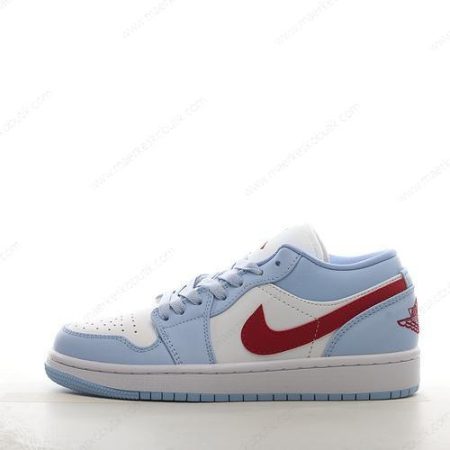 Billige Sko Nike Air Jordan 1 Low ‘Blå Grå Hvid Rød’ DC0774-164