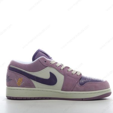 Billige Sko Nike Air Jordan 1 Low ‘Hvid Pink Lilla’ DR8057-500