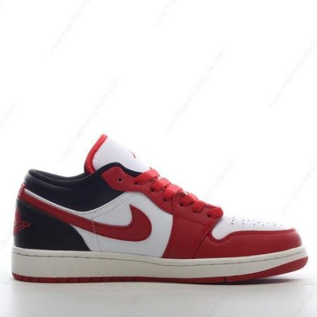 Billige Sko Nike Air Jordan 1 Low ‘Hvid Sort Rød’ 553558-163