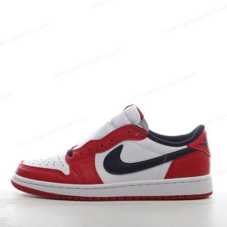 Billige Sko Nike Air Jordan 1 Low ‘Hvid Sort Rød’ DC0774-160