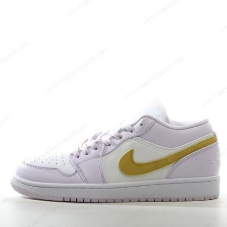 Billige Sko Nike Air Jordan 1 Low ‘Lilla Hvid Gul’ DC0774-501