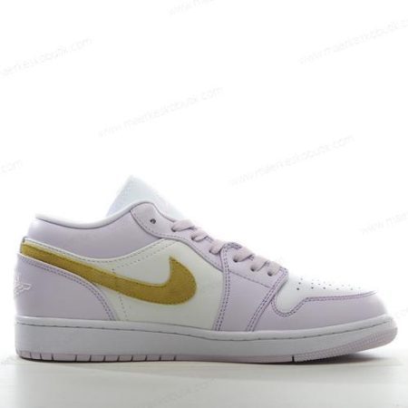 Billige Sko Nike Air Jordan 1 Low ‘Lilla Hvid Gul’ DC0774-501