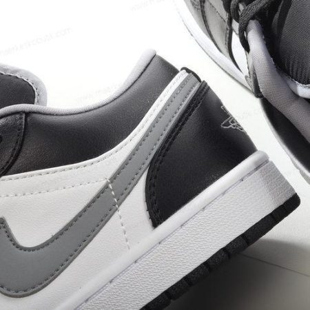 Billige Sko Nike Air Jordan 1 Low ‘Sort Grå Hvid’ 553558-040