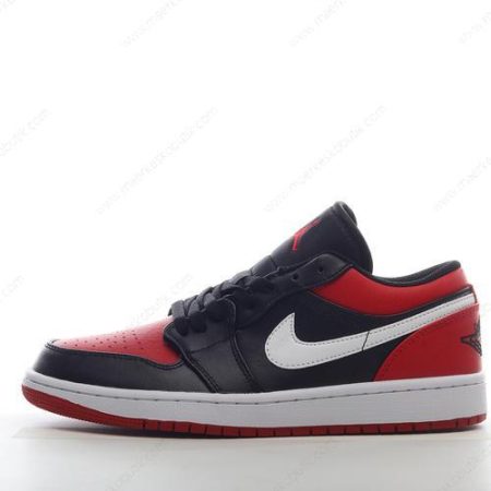 Billige Sko Nike Air Jordan 1 Low ‘Sort Hvid Rød’ 553560-066