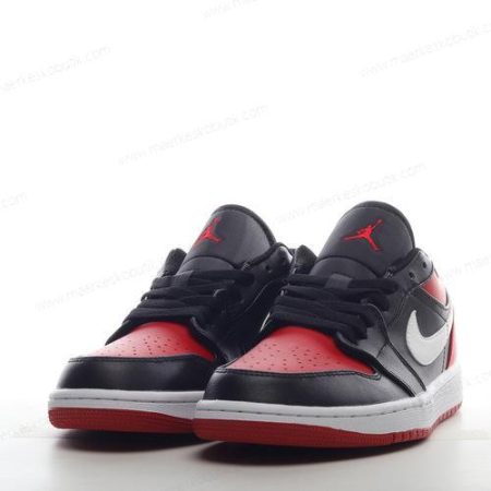 Billige Sko Nike Air Jordan 1 Low ‘Sort Hvid Rød’ 553560-066