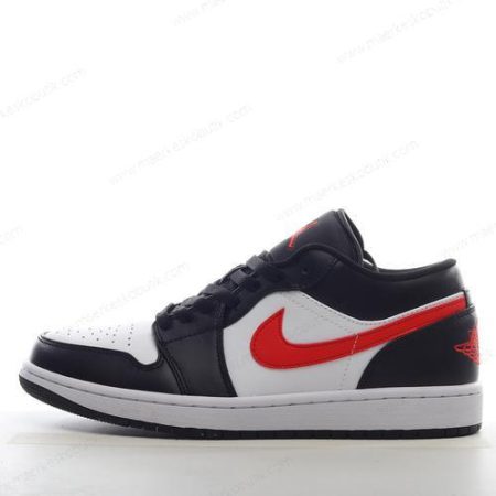 Billige Sko Nike Air Jordan 1 Low ‘Sort Rød Hvid’ 554724-075