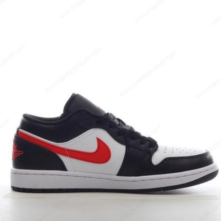 Billige Sko Nike Air Jordan 1 Low ‘Sort Rød Hvid’ 554724-075