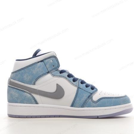 Billige Sko Nike Air Jordan 1 Mid ‘Blå Rød Grå’ DN3706-401