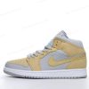 Billige Sko Nike Air Jordan 1 Mid ‘Grå Gul’ DA4666-001