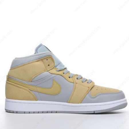 Billige Sko Nike Air Jordan 1 Mid ‘Grå Gul’ DA4666-001