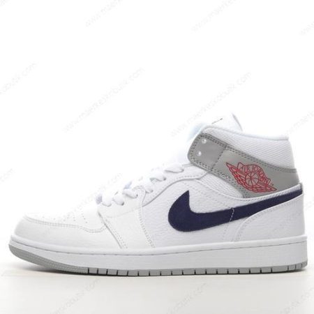 Billige Sko Nike Air Jordan 1 Mid ‘Grå Hvid Sort’ DR8038-100