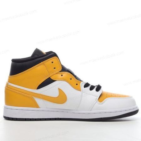 Billige Sko Nike Air Jordan 1 Mid ‘Guld Sort Hvid’ 554724-170