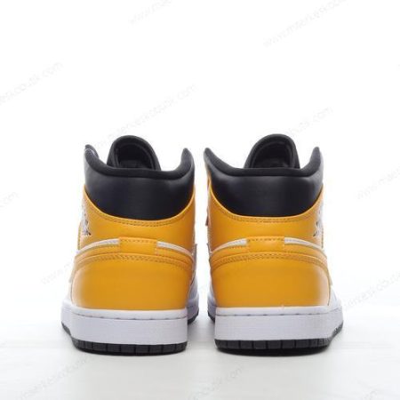 Billige Sko Nike Air Jordan 1 Mid ‘Guld Sort Hvid’ 554724-170