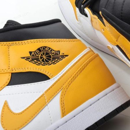 Billige Sko Nike Air Jordan 1 Mid ‘Guld Sort Hvid’ 554724-170