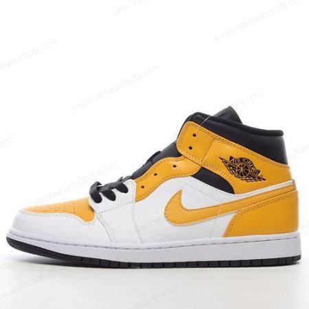 Billige Sko Nike Air Jordan 1 Mid ‘Guld Sort Hvid’ 554724-170