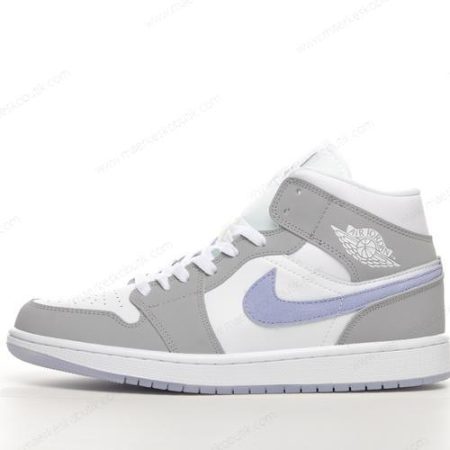 Billige Sko Nike Air Jordan 1 Mid ‘Hvid Grå’ BQ6472-105