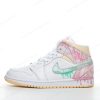 Billige Sko Nike Air Jordan 1 Mid ‘Hvid Grøn Pink’ DD1666-100