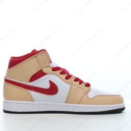 Billige Sko Nike Air Jordan 1 Mid ‘Hvid Rød’ 554724-201