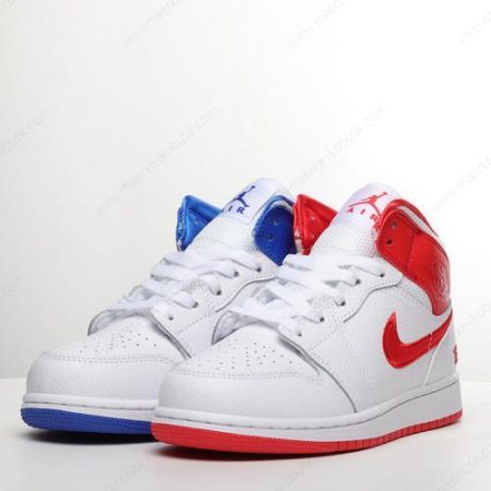 Billige Sko Nike Air Jordan 1 Mid ‘Hvid Rød’ DR6497-116