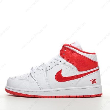 Billige Sko Nike Air Jordan 1 Mid ‘Hvid Rød’ DR6497-116