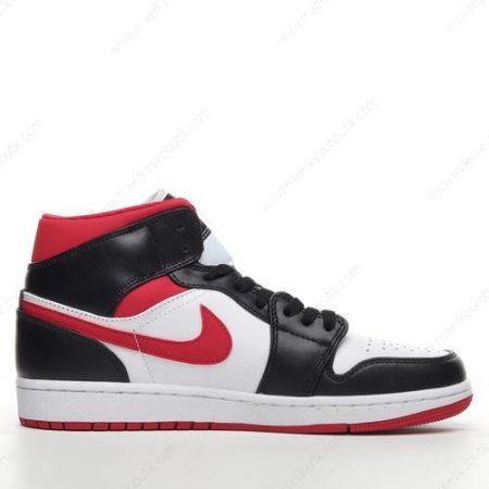 Billige Sko Nike Air Jordan 1 Mid ‘Hvid Sort’ 554724-122