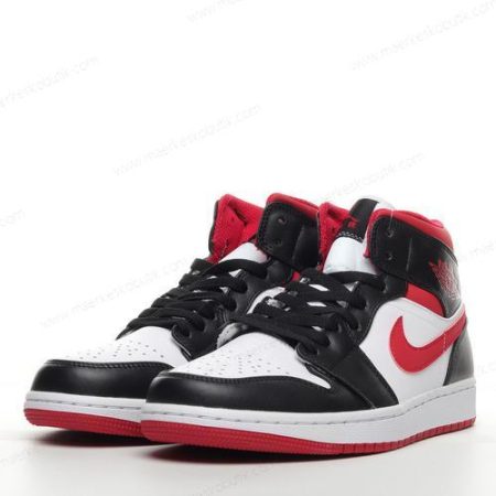 Billige Sko Nike Air Jordan 1 Mid ‘Hvid Sort’ 554724-122