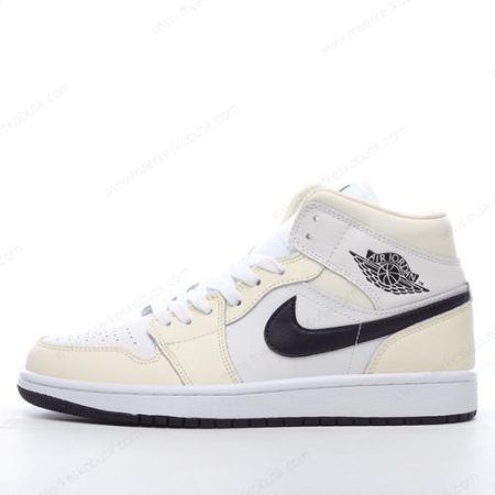 Billige Sko Nike Air Jordan 1 Mid ‘Hvid Sort’ BQ6472-121