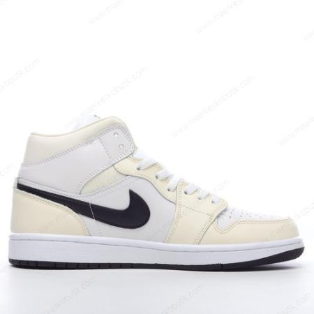 Billige Sko Nike Air Jordan 1 Mid ‘Hvid Sort’ BQ6472-121