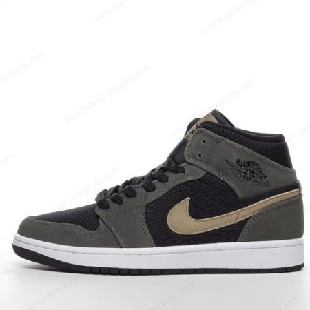 Billige Sko Nike Air Jordan 1 Mid ‘Oliven Sort’ BQ6472-030