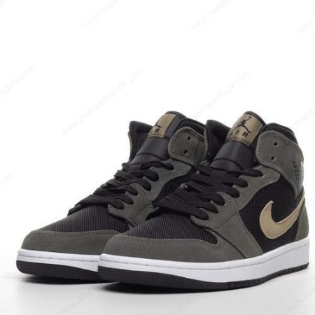 Billige Sko Nike Air Jordan 1 Mid ‘Oliven Sort’ BQ6472-030