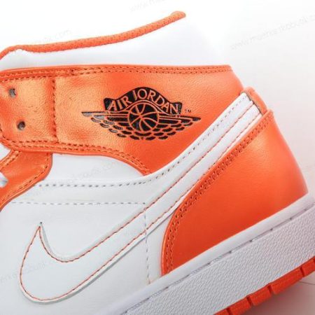 Billige Sko Nike Air Jordan 1 Mid ‘Orange Hvid’ DM3531-800