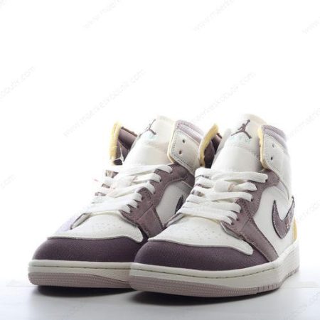 Billige Sko Nike Air Jordan 1 Mid SE ‘Grå Hvid Gul’ DM9652-102