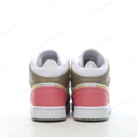 Billige Sko Nike Air Jordan 1 Mid SE ‘Hvid Gul Pink’ DJ0338-100